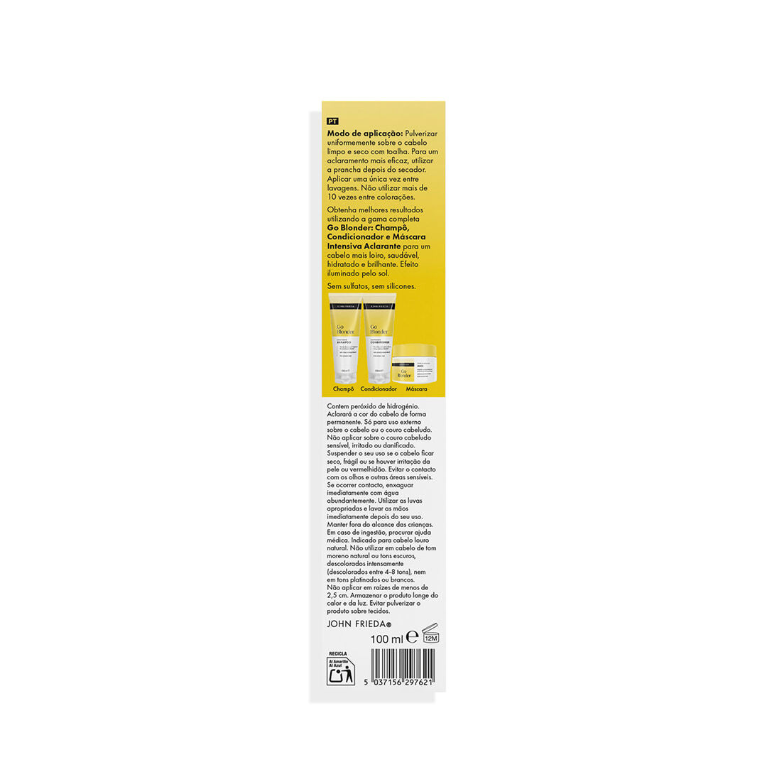 John Frieda Go Blonder Spray Aclarante Cabelos Loiros - 100ml