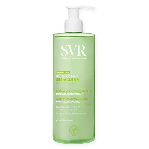Gel Espumante SVR Sebiaclear 400ml + Refil Ecológico 400ml para Pele com Tendência à Acne