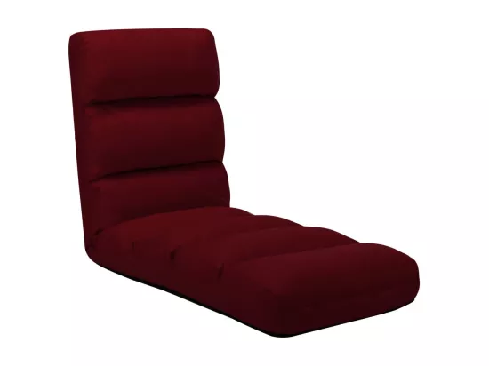 Prolenta Premium - Chaise pliable de sol Rouge bordeaux Similicuir