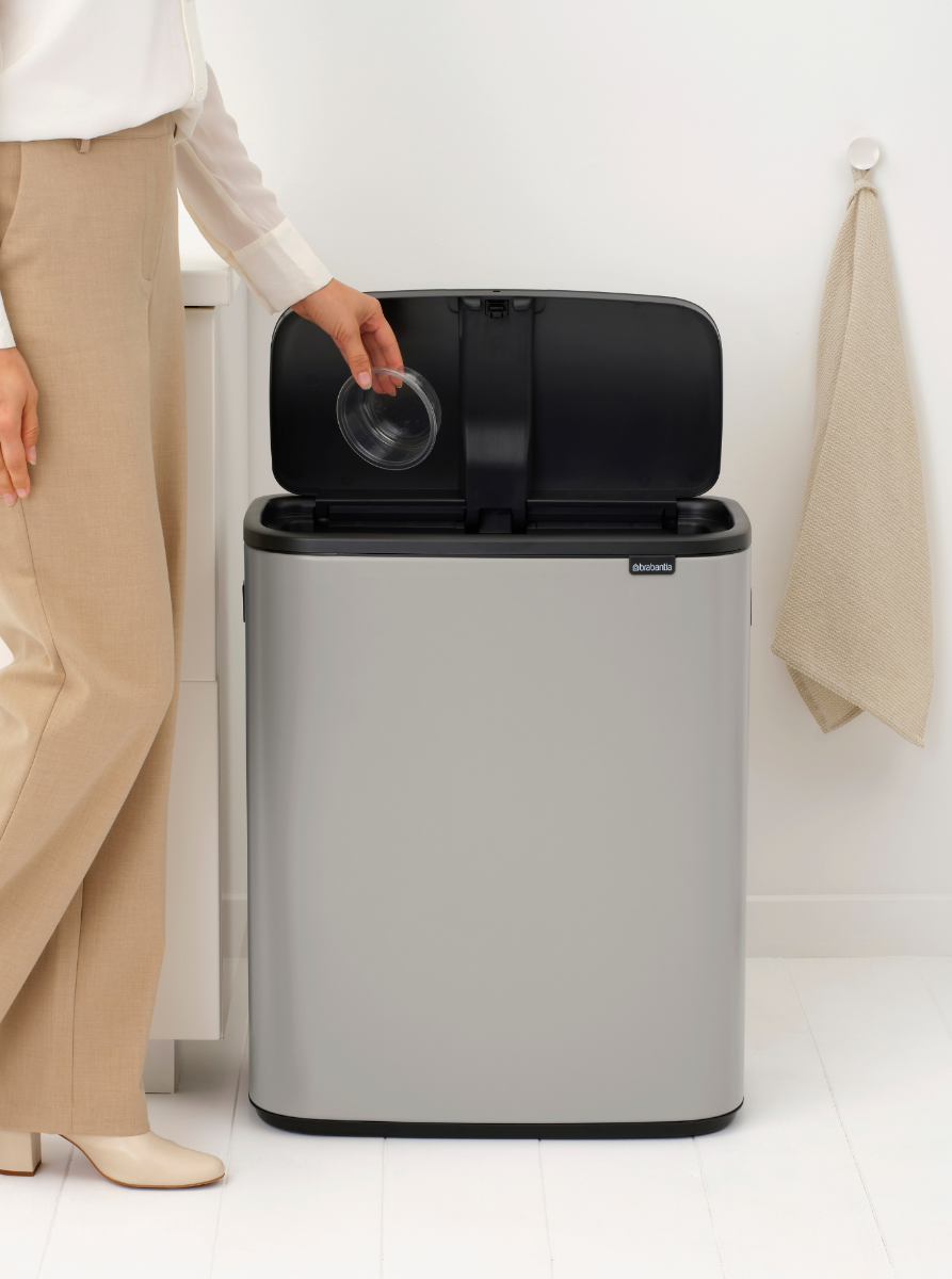 Bo Touch Bin, met 1 binnenemmer, 60 liter - Soft Grey