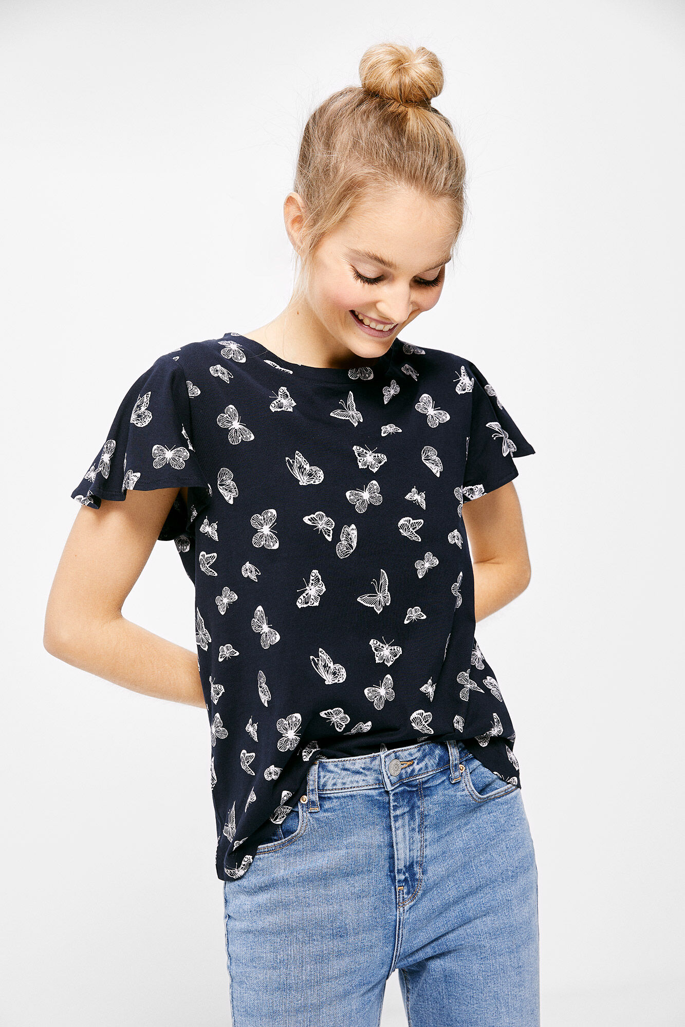 Camiseta Flight Sleeve Print - azul marinho