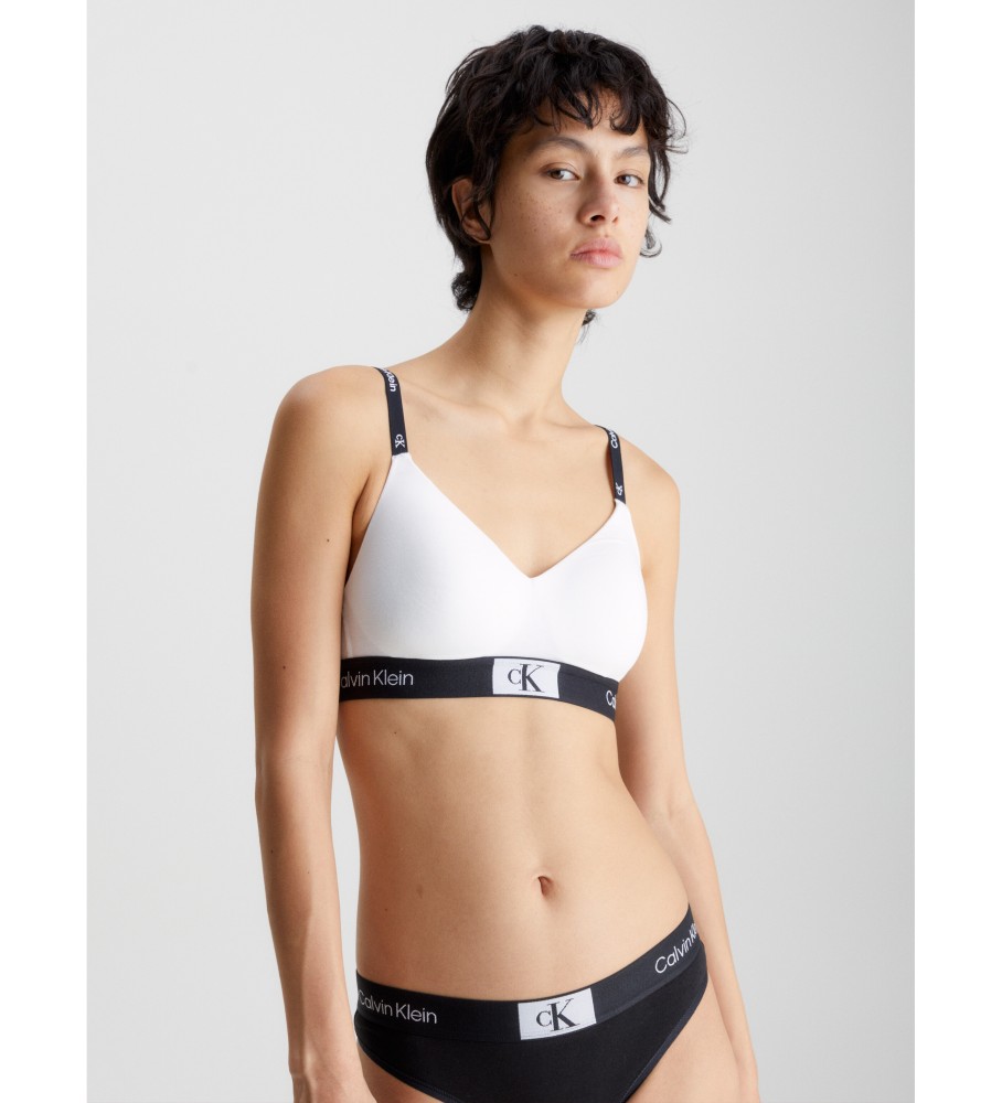 Sutiã Calvin Klein de alças finas CK96 branco