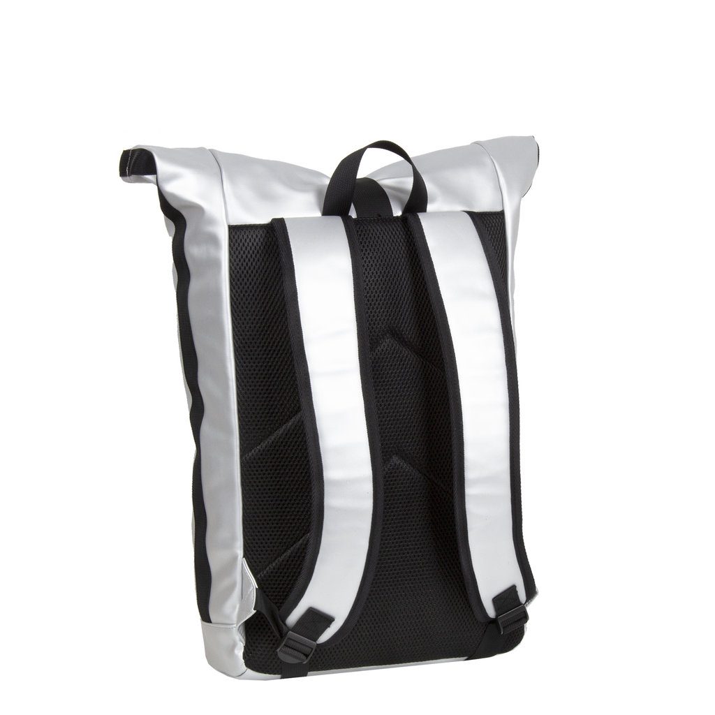 New Rebels Mart New York Rolltop Backpack Metallic Silver