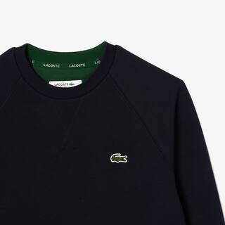 Sweatshirt col rond regular fit piqué double face Sweatshirts - Bleu - Lacoste - Femme