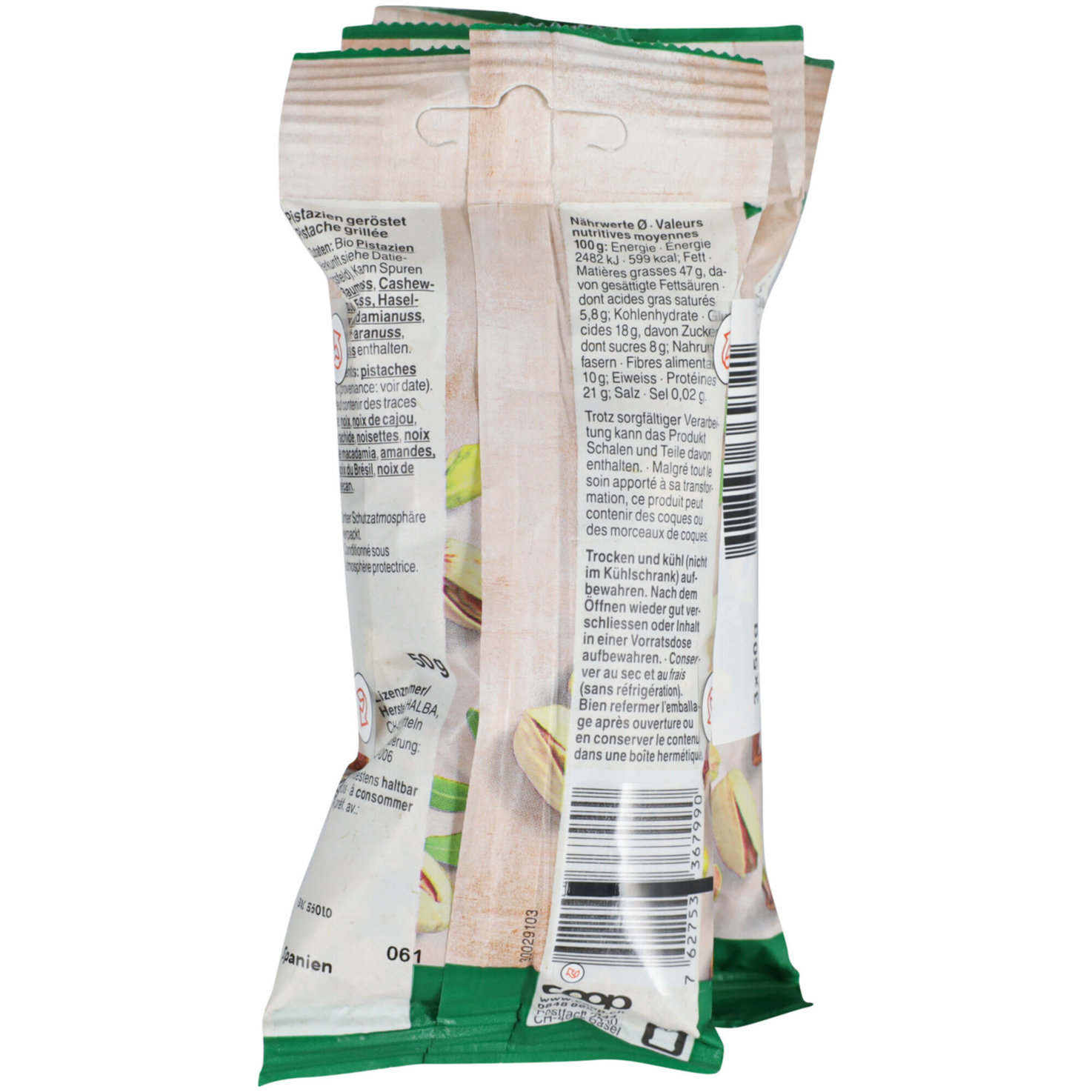 Naturaplan Bio Pistazien geröstet 3x50g
