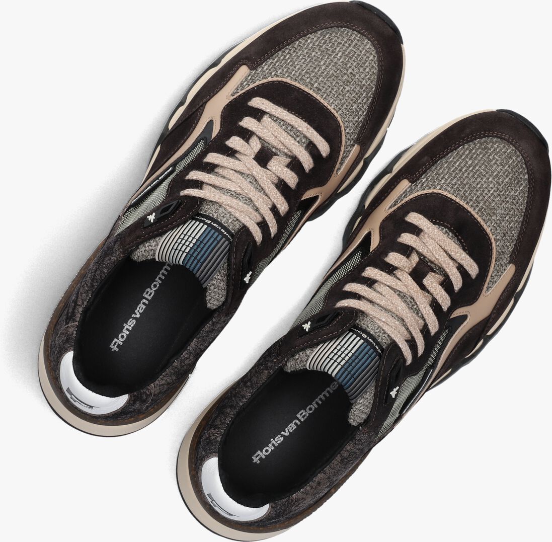 grijze floris van bommel lage sneakers sfm-10178 de zager