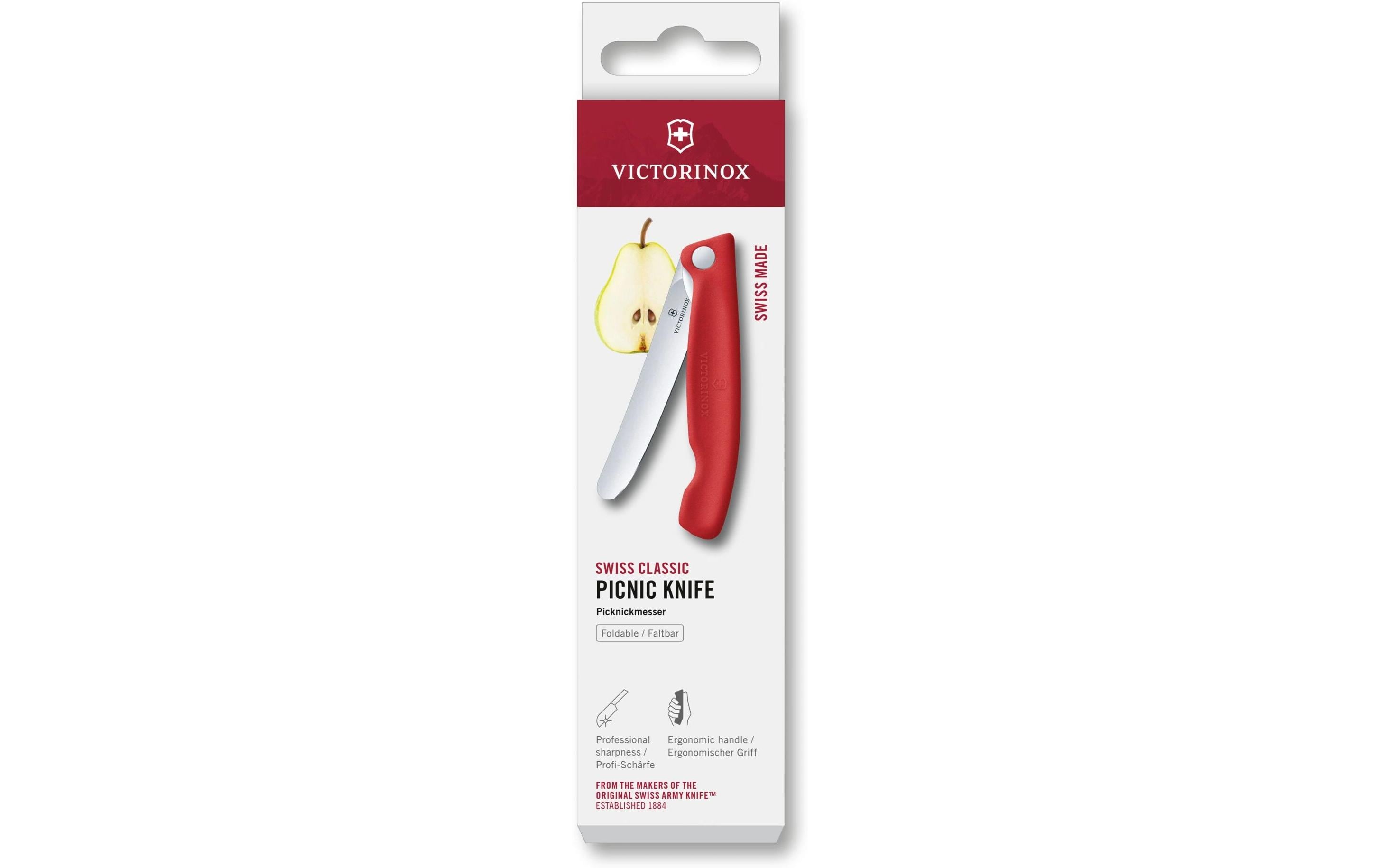Picknickmesser Swiss Classic, 11 cm, RotLeichtes, faltbares Gemüsemesser