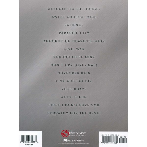 Cherry Lane Music Company Guns n' Roses Greatest Hits