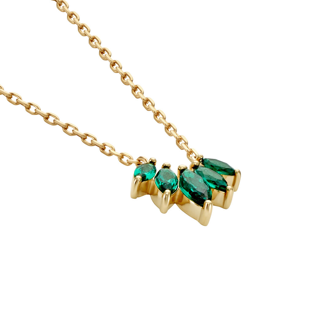 Collier Amazonia Plaqué Or Jaune Oxyde De Zirconium
