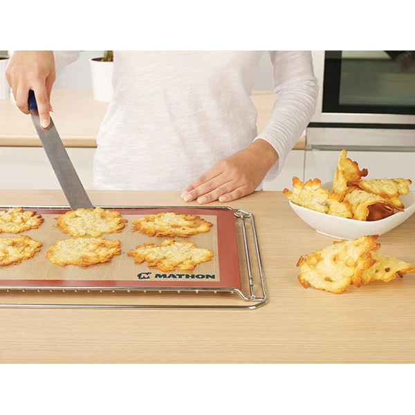 Gouttière à bûche démontable en inox avec plaque à pâtisserie et tapis