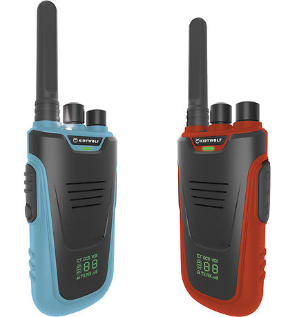 Kidywolf Walkie Talkie - 2 stk. - Kidytalk - Blå/R?d