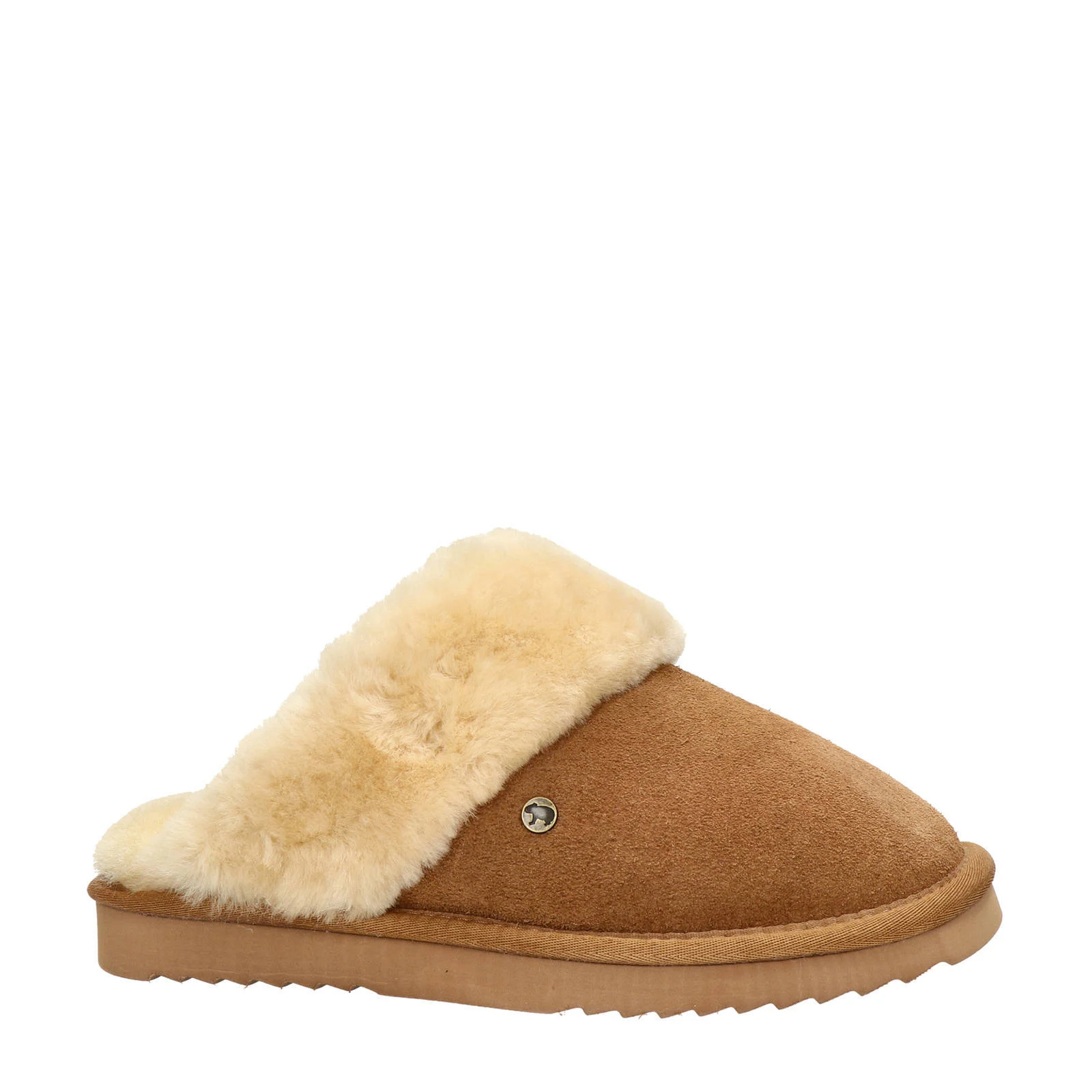 Warmbat Australia suède pantoffels cognac