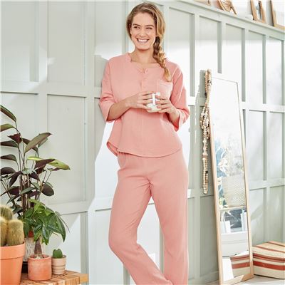 Pyjama femme en gaze de coton - BECQUET CRÉATION