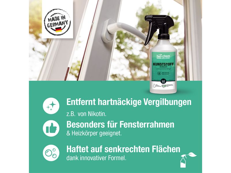 Bio Chem Kunststoffreiniger 500 ml Kraftvoller Reiniger für alle Kunststoffoberflächen