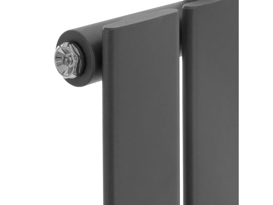 Radiateur Stella à panneaux anthracite 260x1800mm raccord central salle de bain
