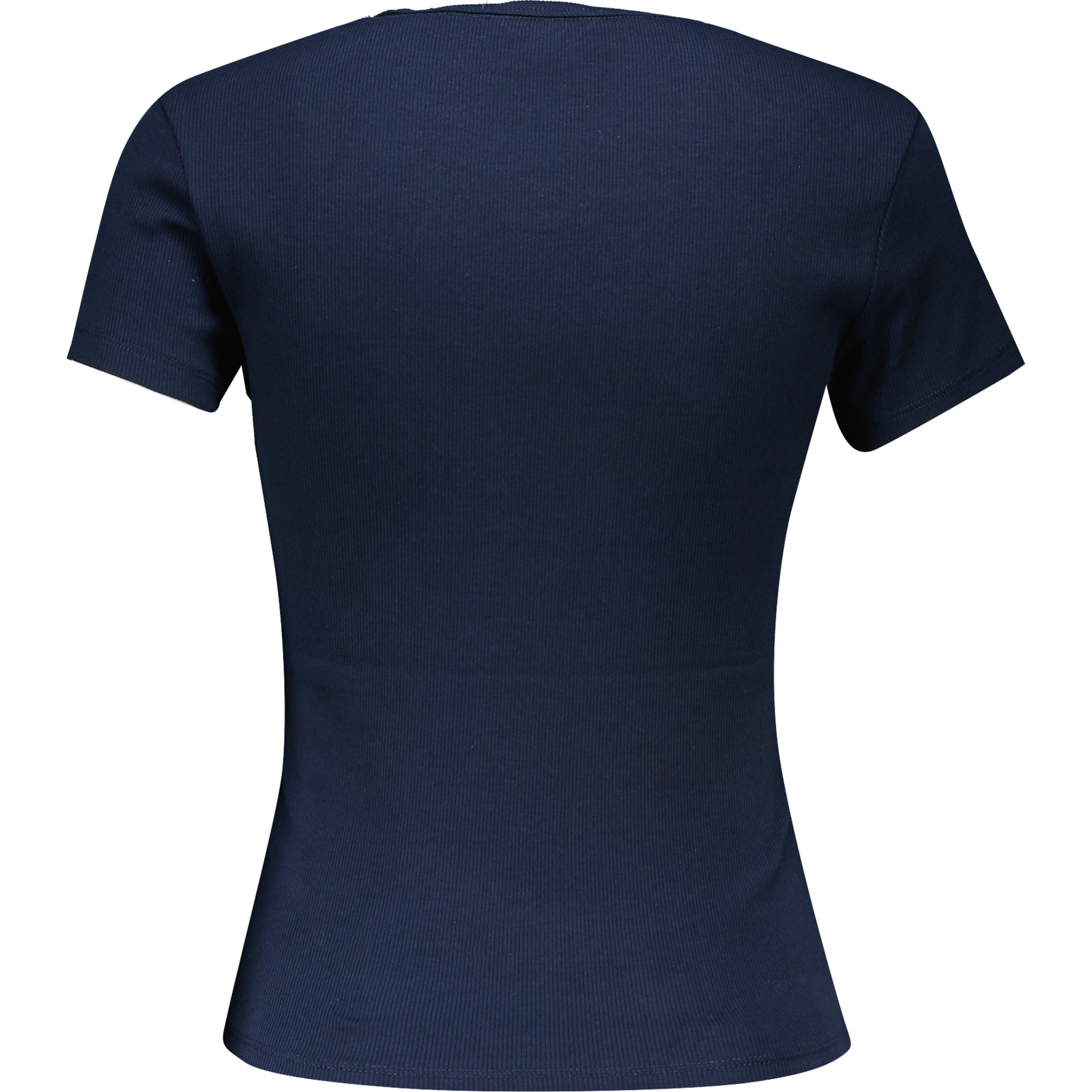 Tommy Jeans Damen-T-Shirt Slim Ess Rib L, dunkelblau
