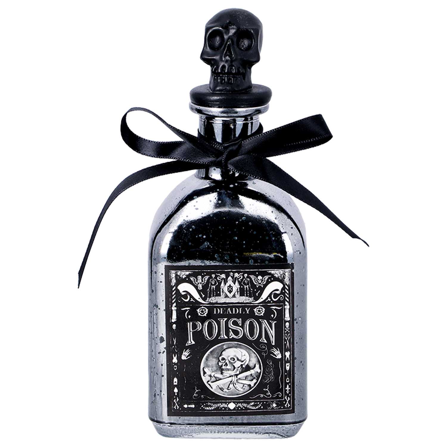 Deko Flasche Halloween 2f. 17,5x6,5cm