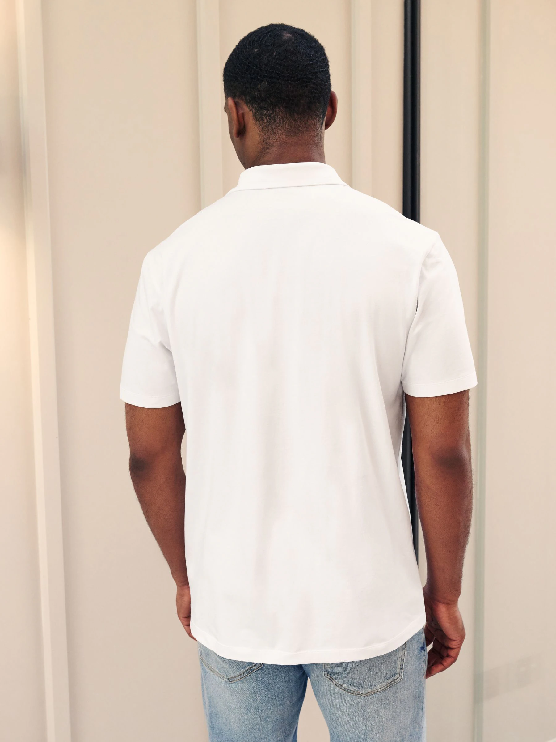Wit - Set van 3 jersey poloshirts met korte mouwen