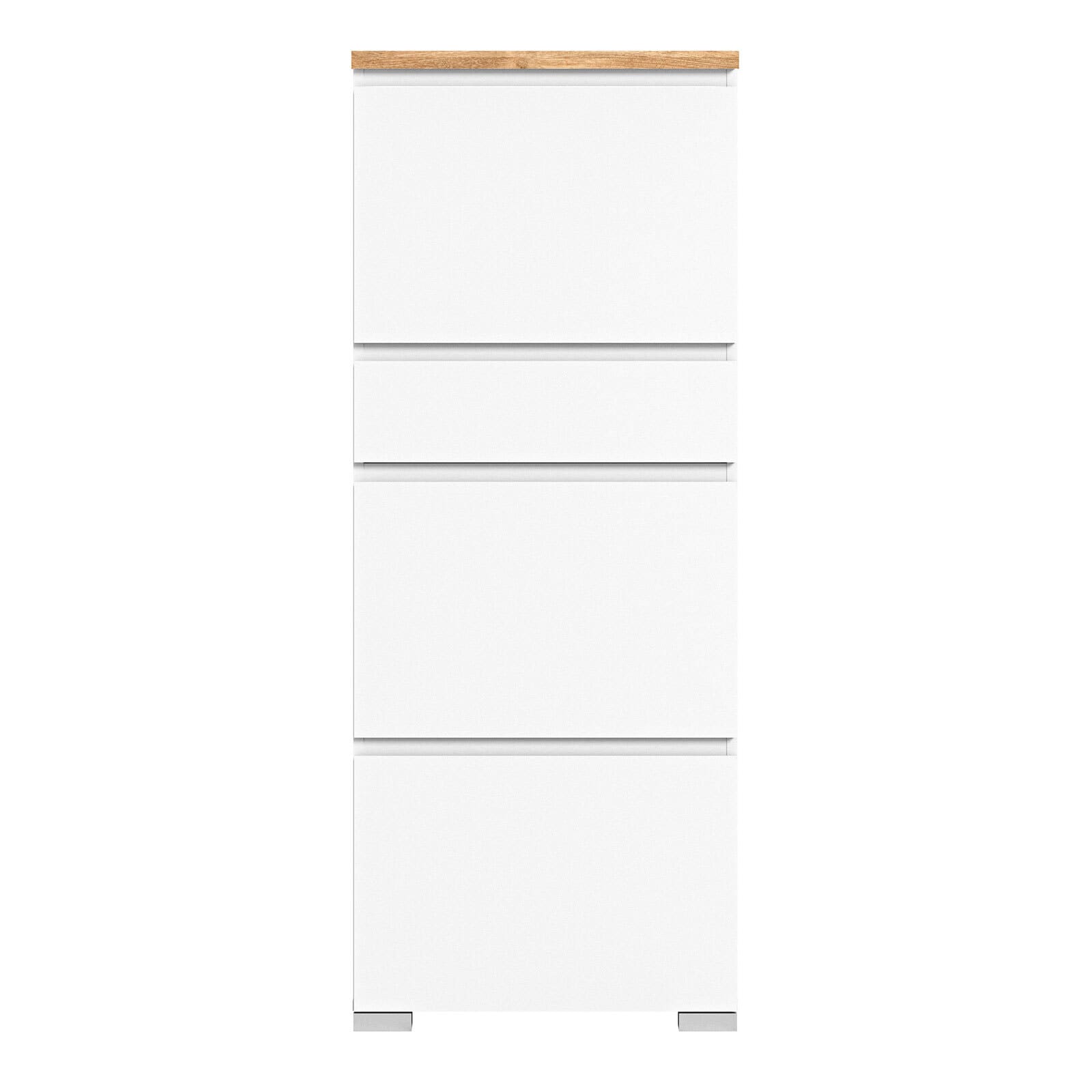 Schuhschrank Shoelove Weiß/Nox Oak-Optik 60x151x27 cm