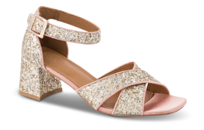 B&CO Damesandal med hæl Sølv 4214103902