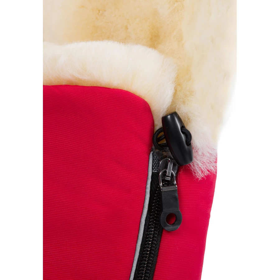 Werner Christ Baby Lammfellfußsack FLIMS chili red