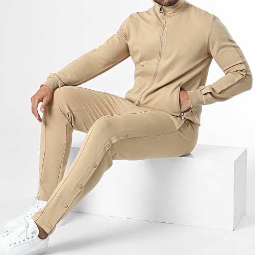 Ensemble Veste Zippée Et Pantalon Jogging Sable
