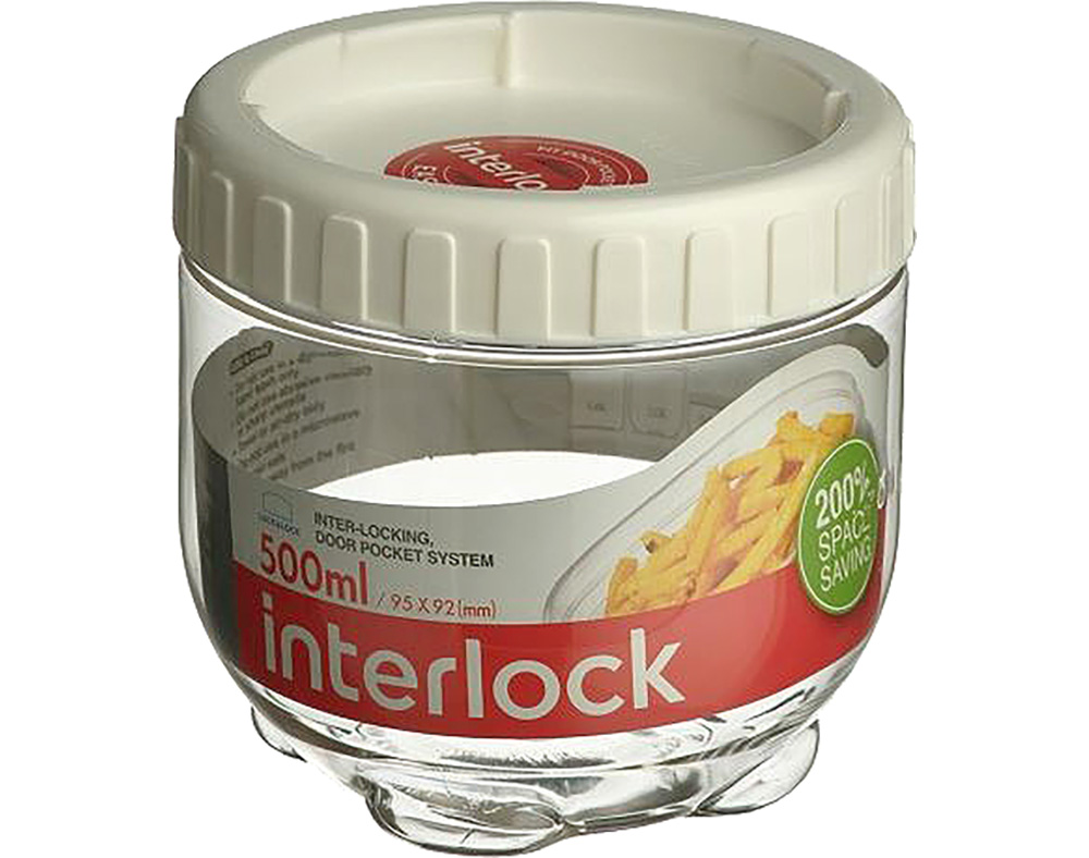 CAIXA PARA ALIMENTOS INTERLOCK EMPILHÁVEL LOCK&LOCK 500ML
