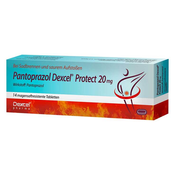 Pantoprazol Dexcel Protect 20 mg magensaftresistent Tabletten, 14 St