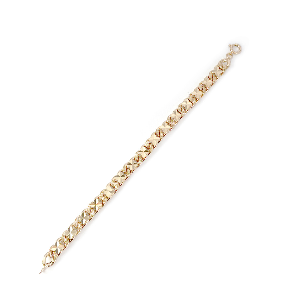 Bracelet d'occasion or 750 jaune maille fantaisie 17 cm