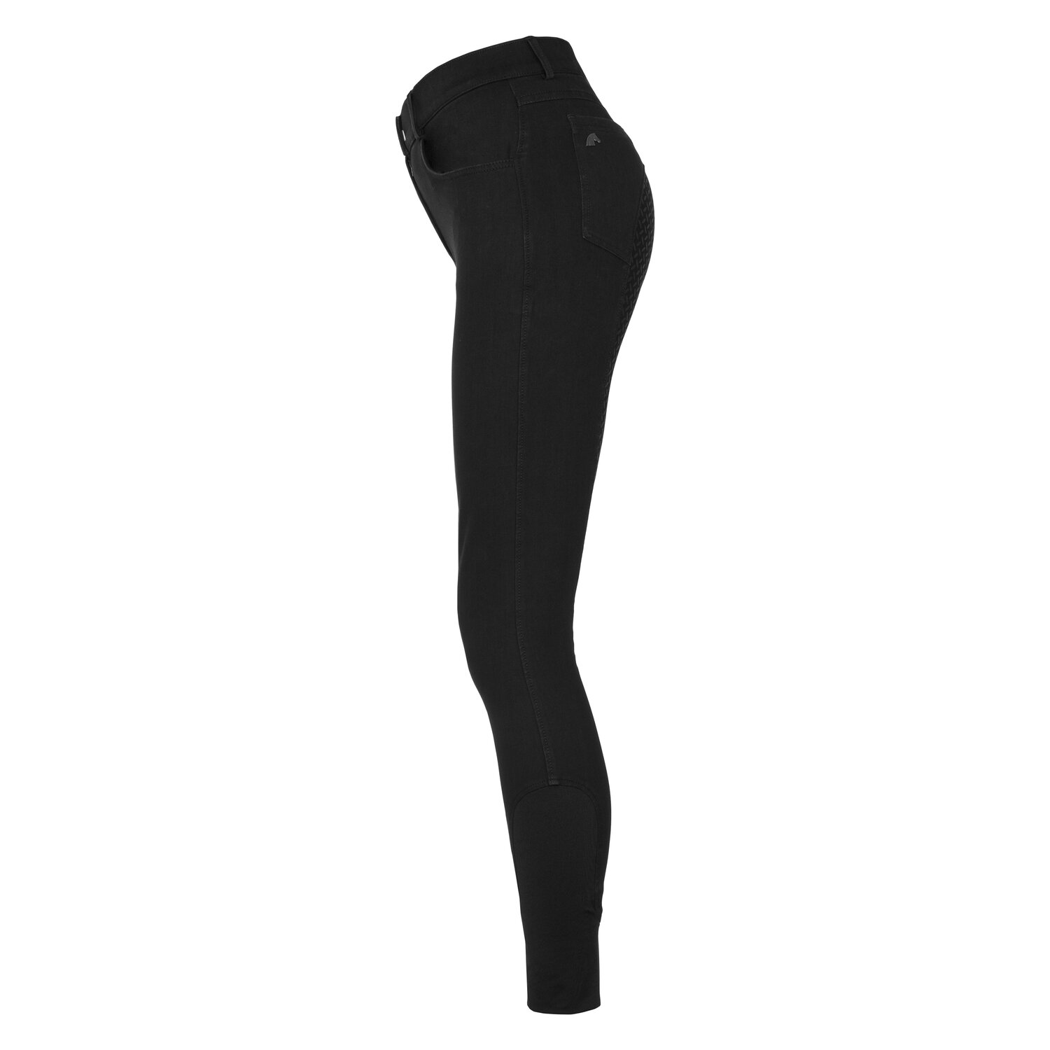 black forest Jeans-Reithose mit Grip-Vollbesatz  - black denim