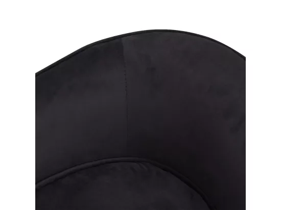 Canapé pour chien Noir 69x49x40 cm Peluche et similicuir