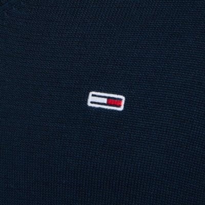 Pull homme Col V Kaki TOMMY HILFIGER