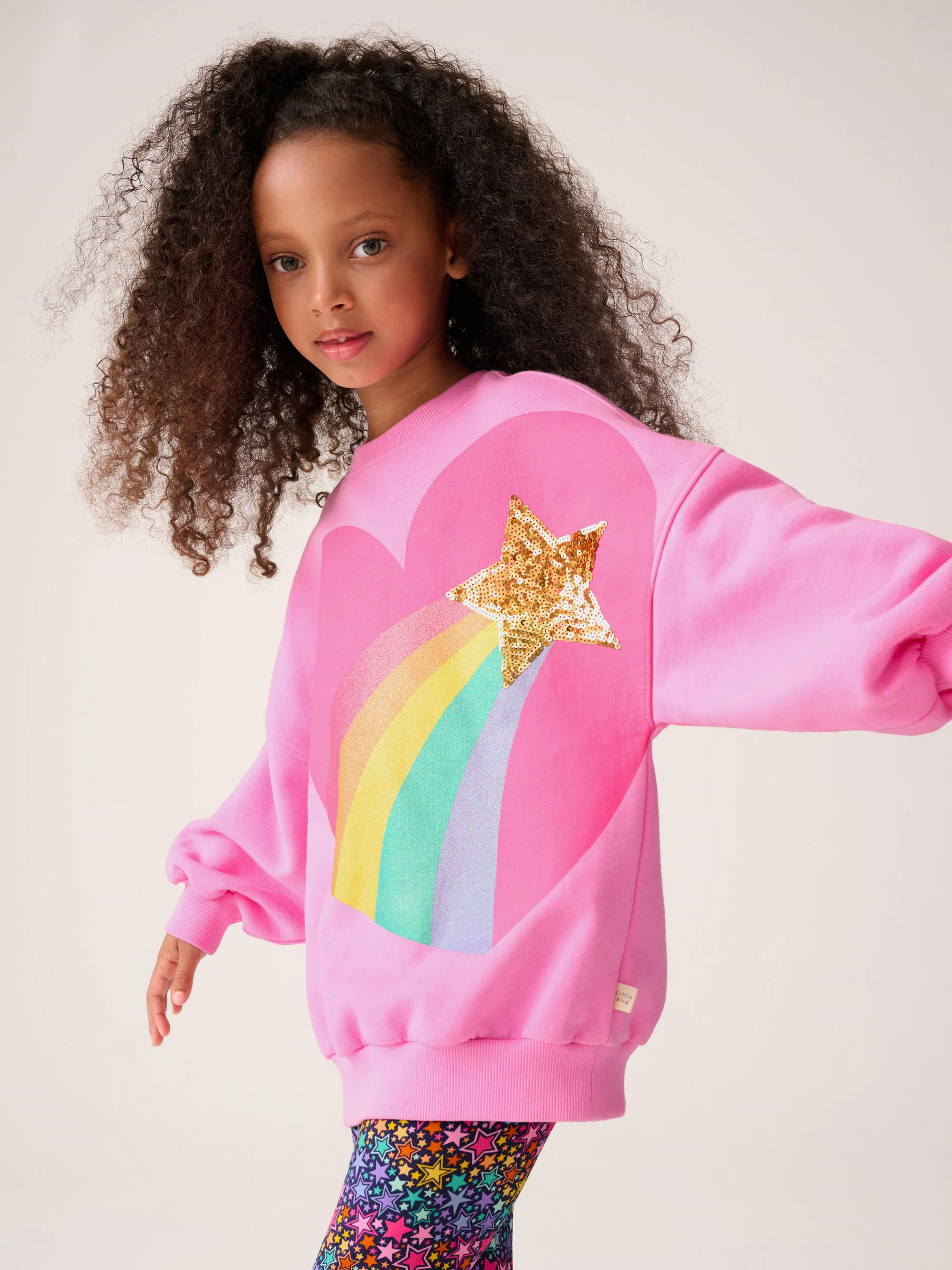 Roze - Little Bird by Jools Oliver 2 Piece Butterfly Rainbow Jumper and Leggings Set