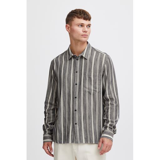 Solid Stribet Skjorte, Insignia Blue, XXL