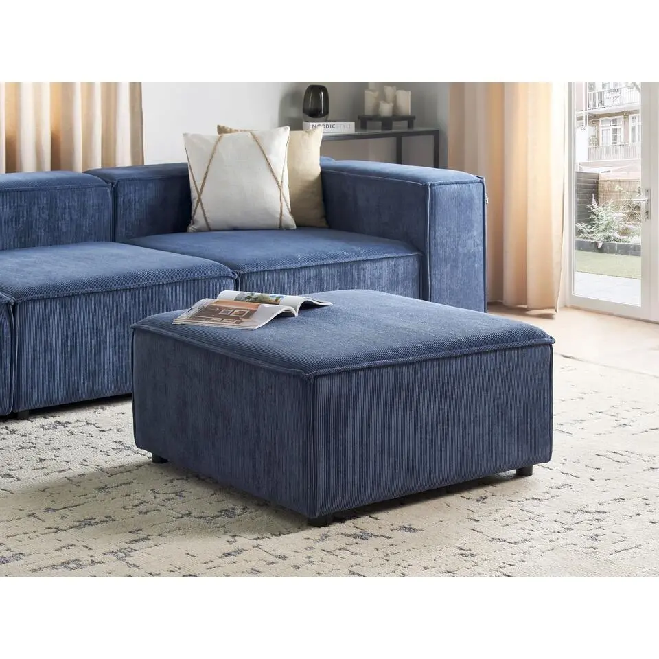 ARDAL - Ottomaan - Donkerblauw - Corduroy