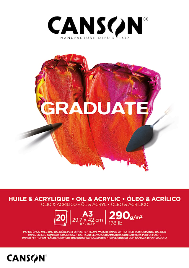 Blokk Olje/Akryl 20 ark A3 290 g Graduate Canson