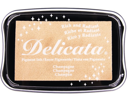Delicata Metallic inktkussen, lichtgoud