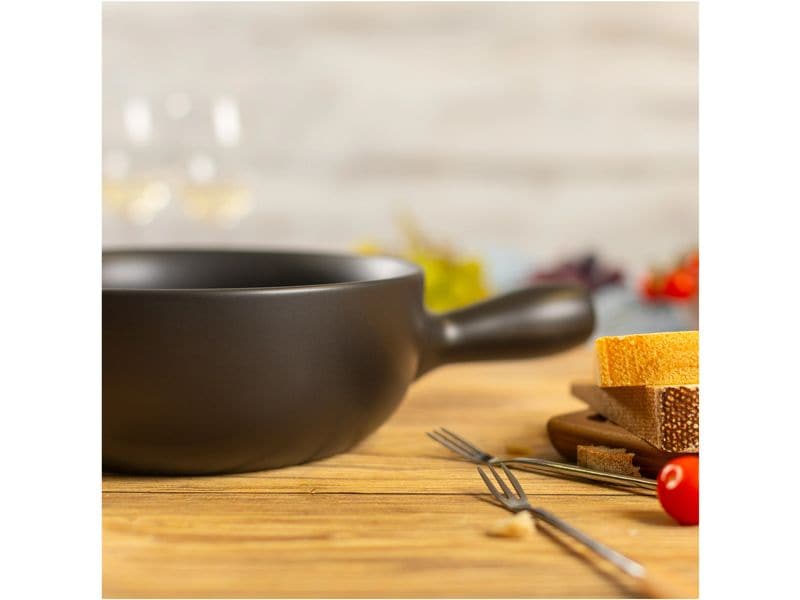 Kuhn Rikon Fondue-Caquelon Classic Schwarz matt Fonduepfanne