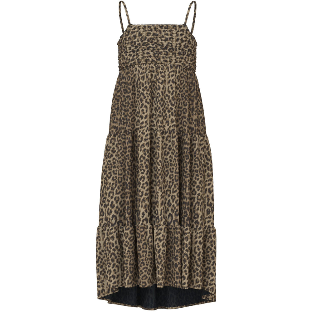 Køb Name It Black Leopard AOP Vinaya Strop Maxi Kjole