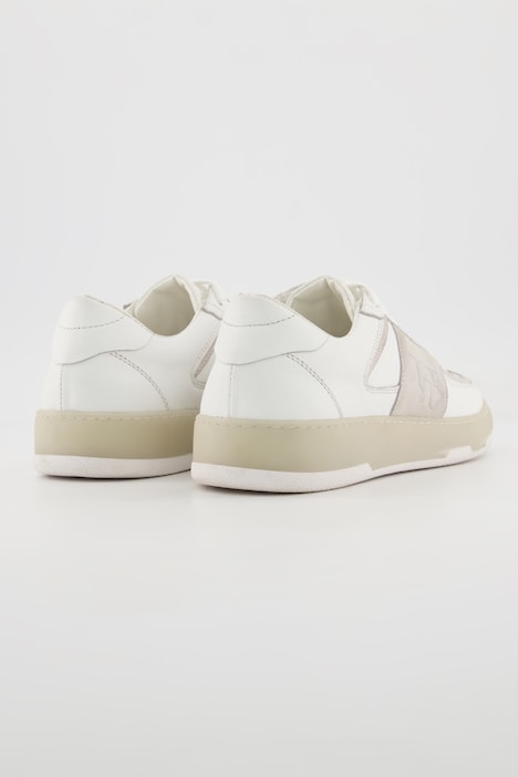 Leder-Sneaker, sportive Lochung, Weite H