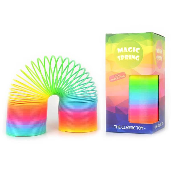 Stor Slinky / Springy / Trappefjær – Regnbue