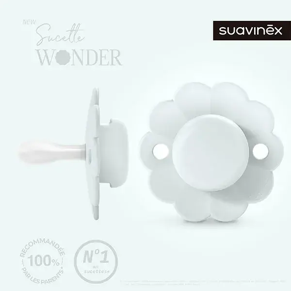 Chupeta reversível Suavinex Wonder SXPRO 0/6 meses Wonder - Azul ilusão