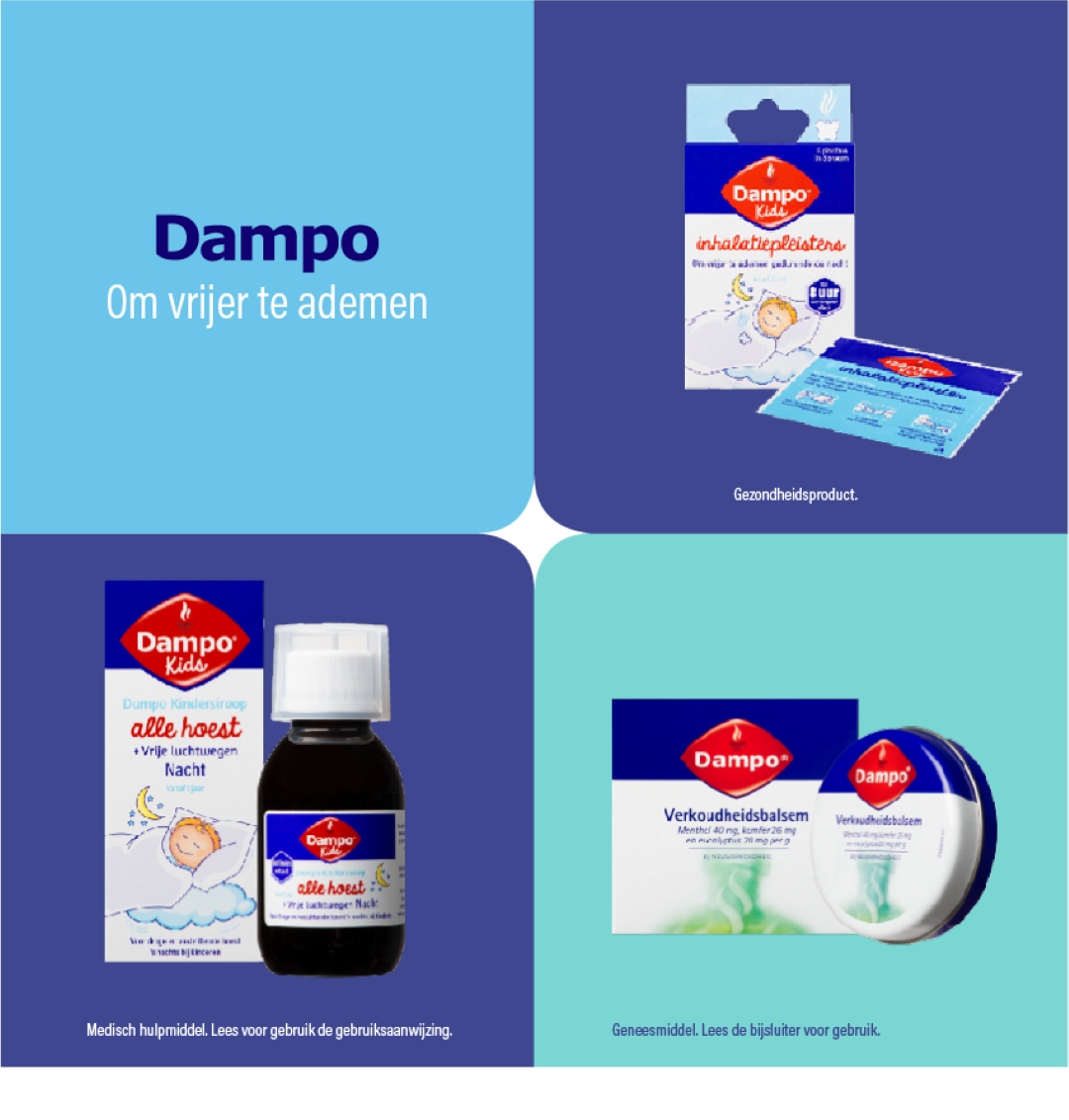 Dampo Kids Alle hoest +Vrije luchtwegen suikervrij (120 ml)