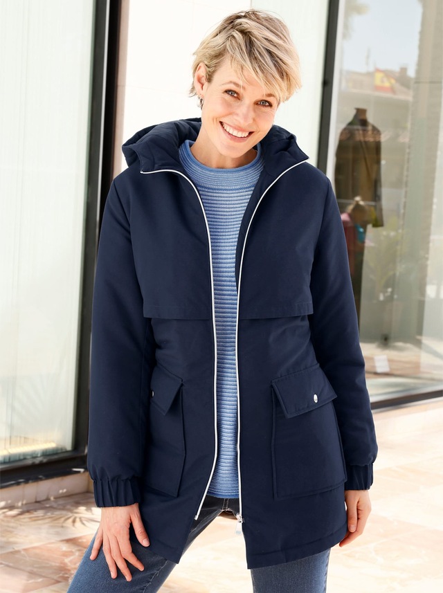 Classic Basics Langjacke mit Kapuze