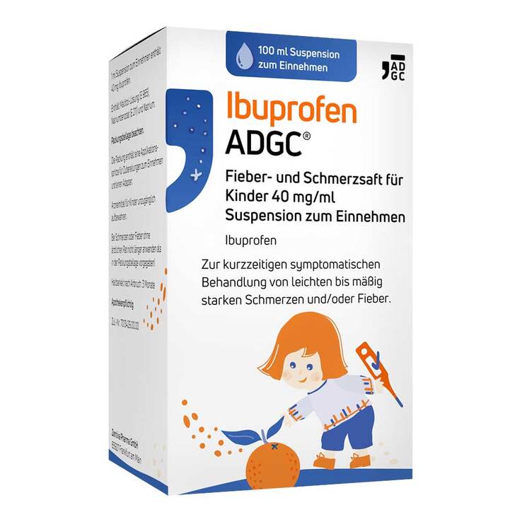 Ibuprofen ADGC Fieber und Schmerzsaft Kinder 40mg / ml, 100 ml