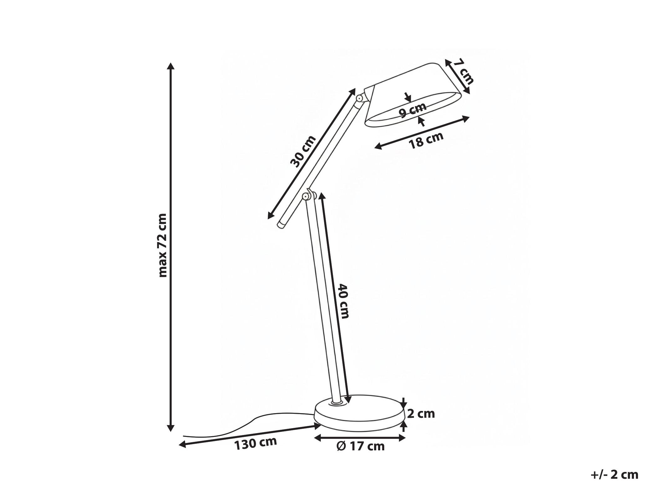 LED bureaulamp LEONIS met dimmer Grijs