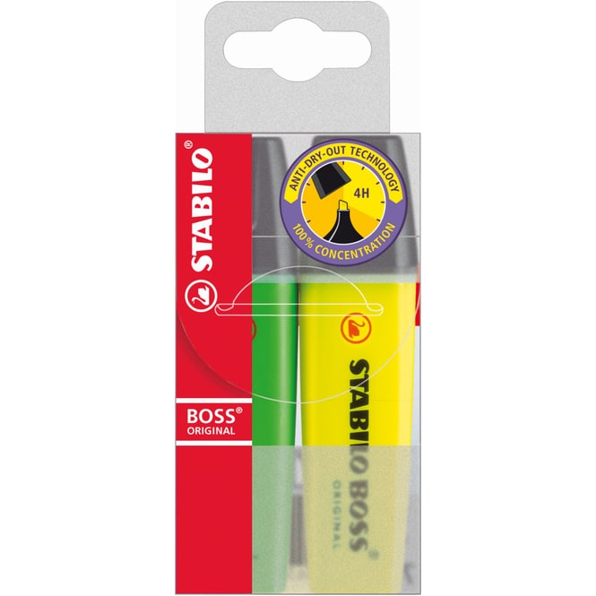 STABILO Textmarker BOSS Original - 2er Pack - sortiert
