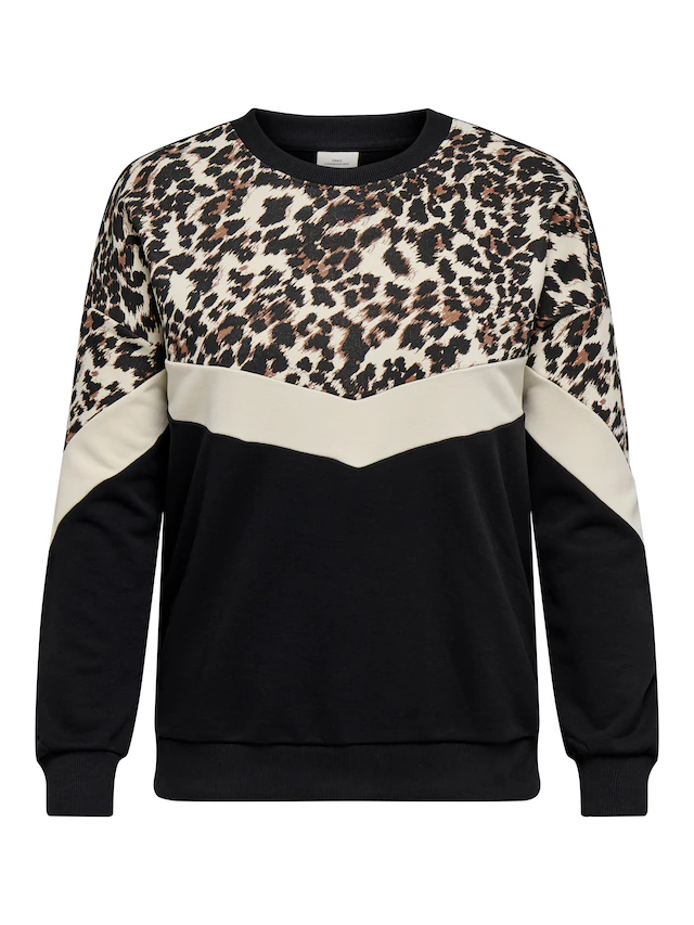 ONLY CARMAKOMA Sweatshirt »CARLEOBLOCK L/S O-NECK SWEAT JRS«