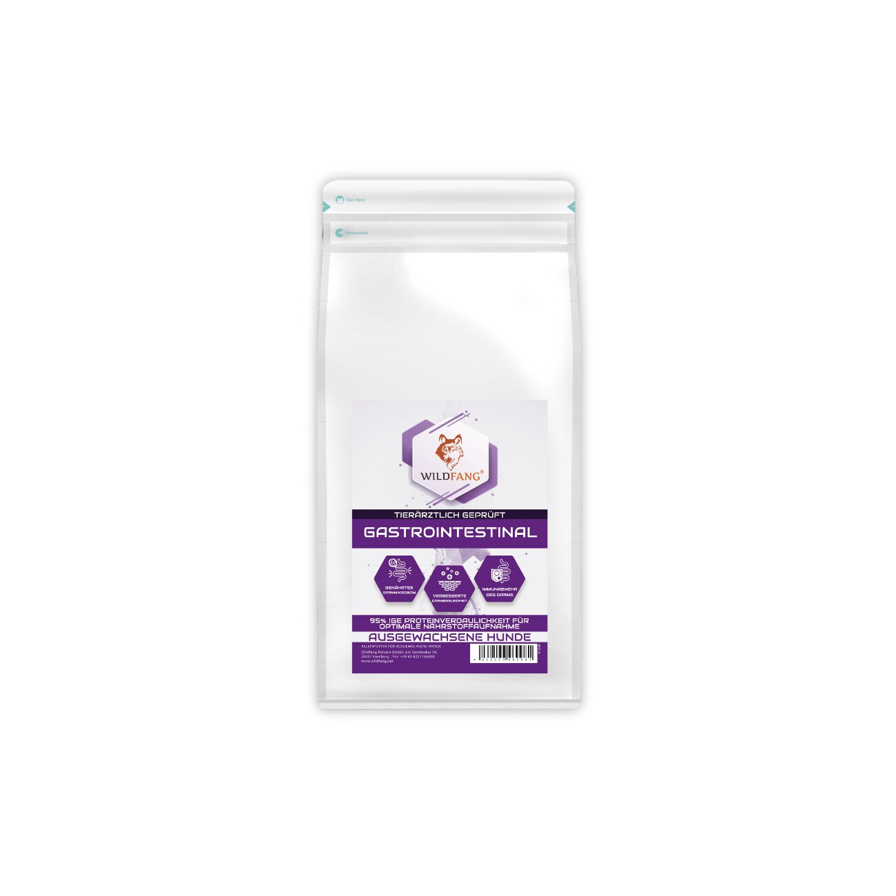 Wildfang VetLine Trockenfutter mit Peptiden für Hunde - Gastrointestinal 100 ml