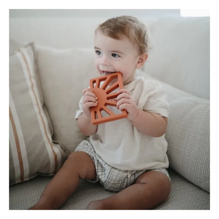 Mushie Jouet de dentition en silicone | Terracotta